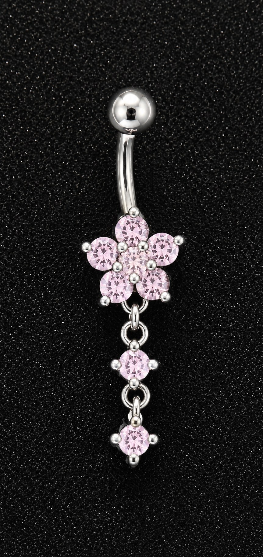 Piercing nombril fleur pendentif