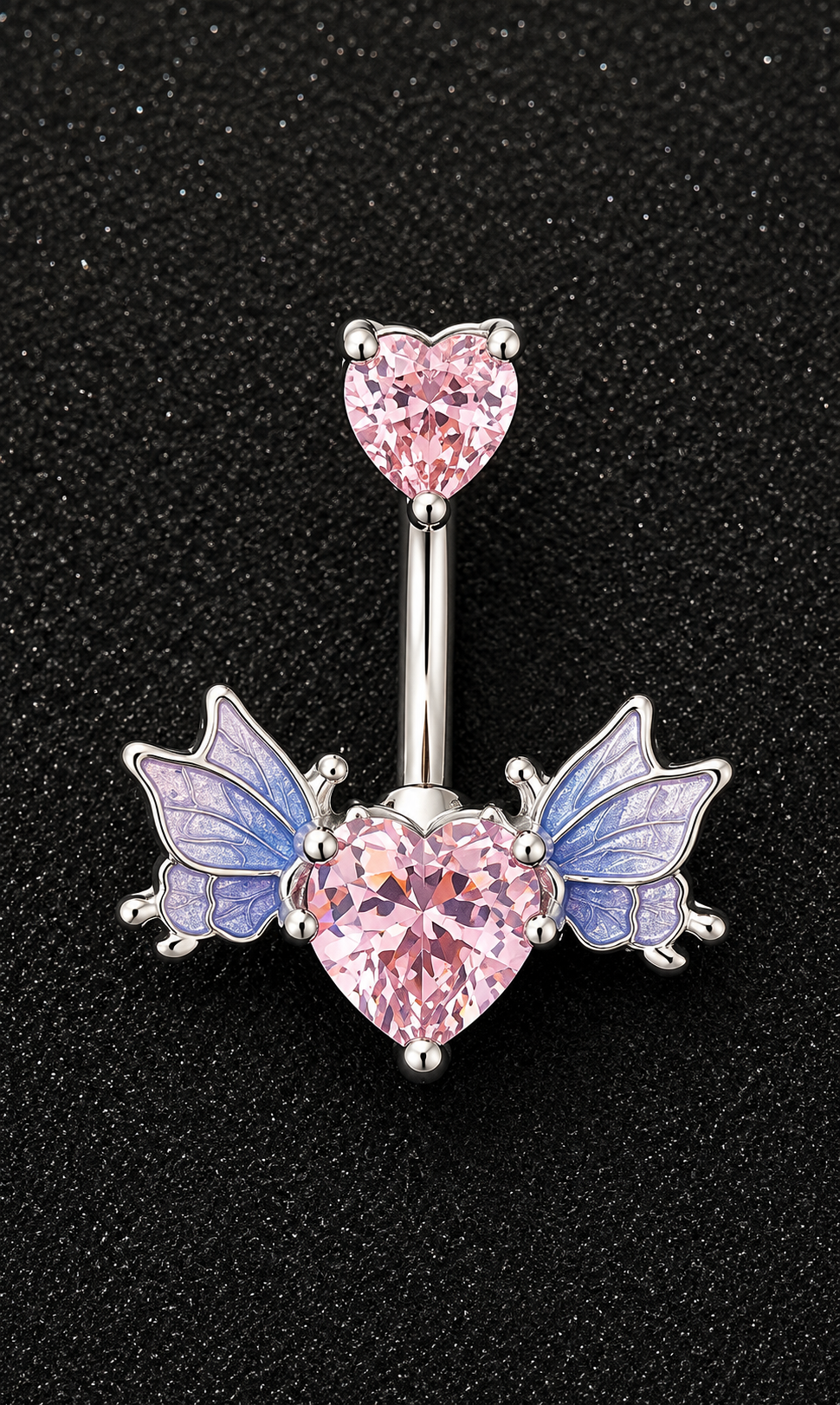 Piercing nombril cœur aile