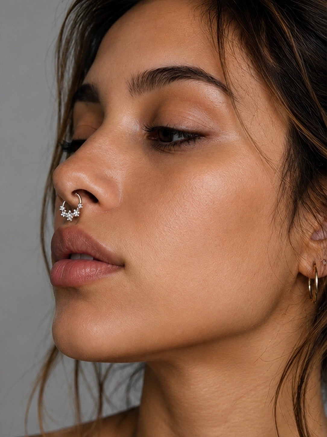 Piercing Fleur Argentée