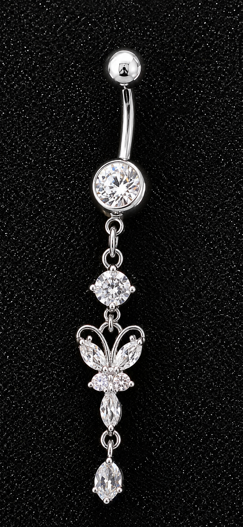 Piercing nombril papillon pendentif