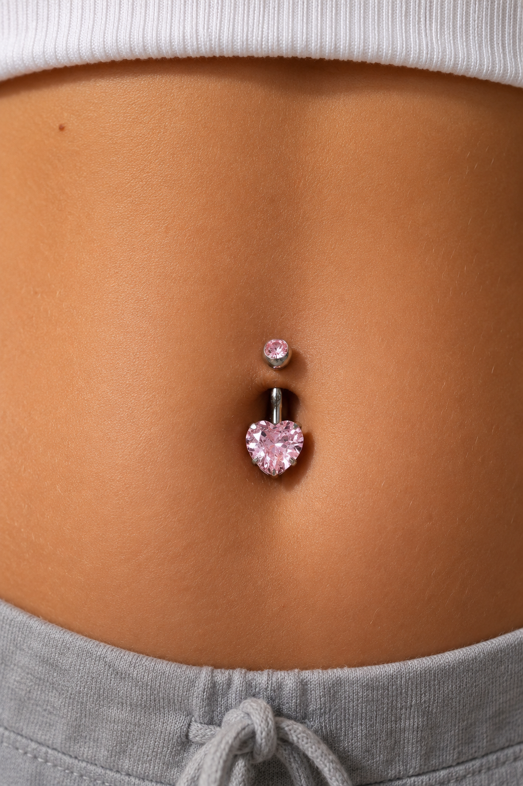 Piercing nombril cœur