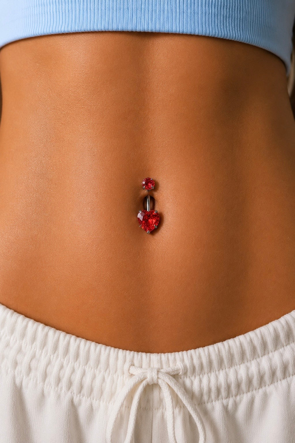 Piercing nombril cœur