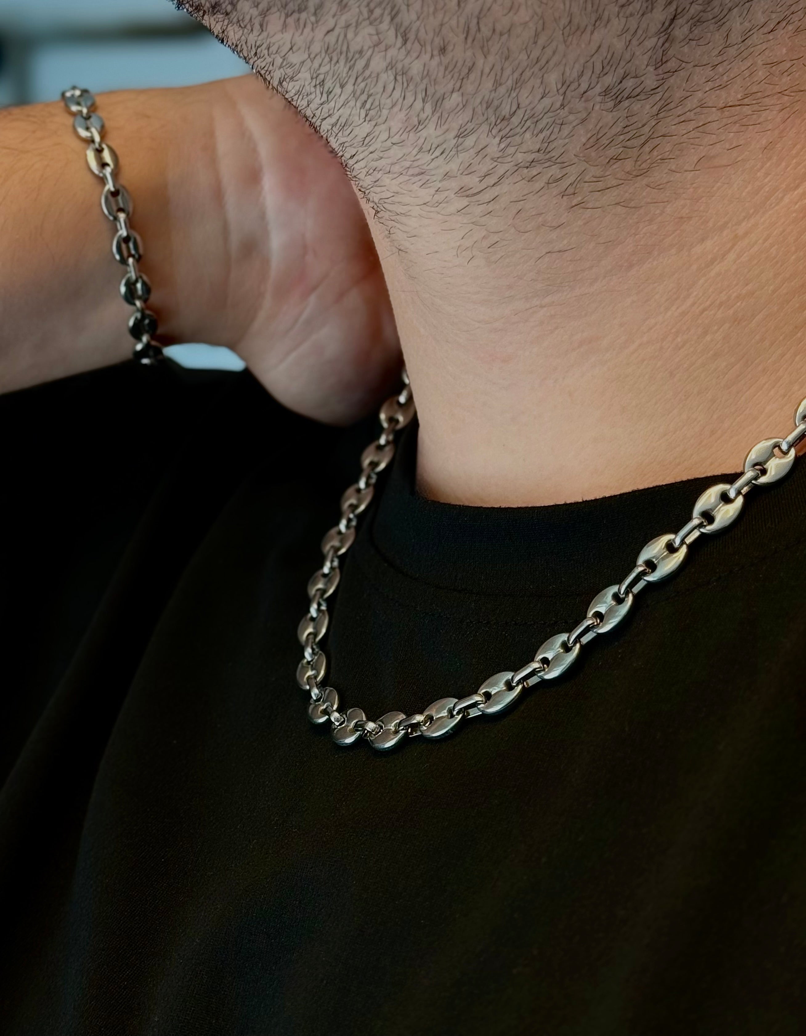 Chaine maille grain de café