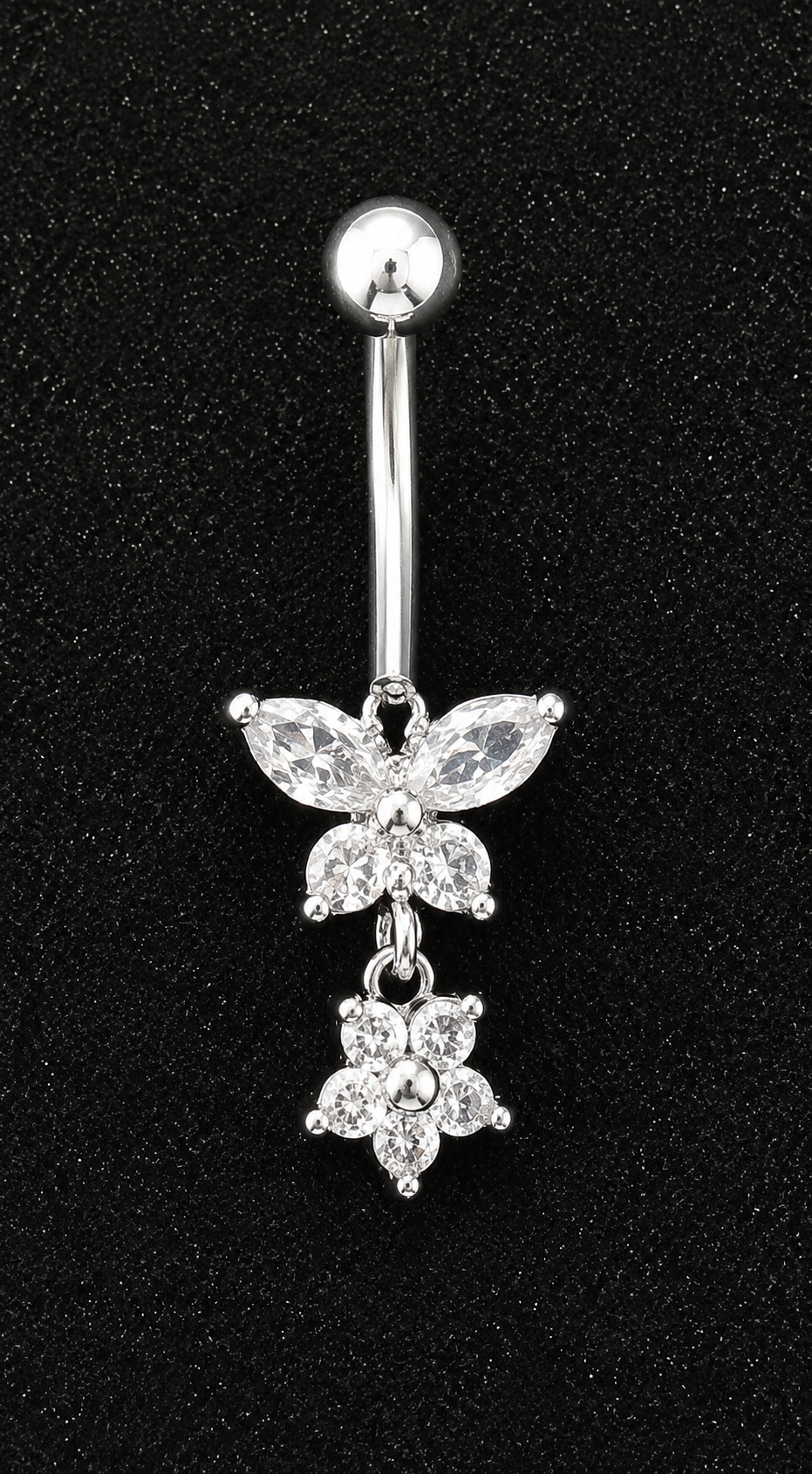Piercing nombril papillon petit pendentif